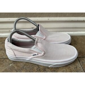 Vans Slip-On Pink Canvas Sneakers Men's 8 Women's 9.5 Low Skate Shoes Faded